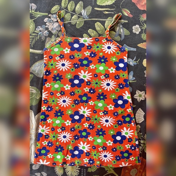 90s Grunge Flower Power Mini Babydoll Dress size XS MINT CONDITION - Picture 9 of 9